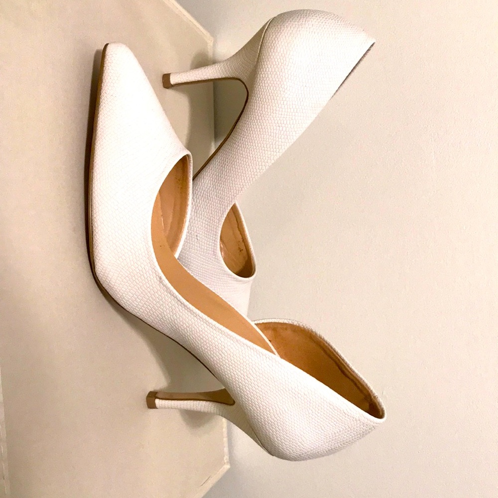 Aldo white heels.